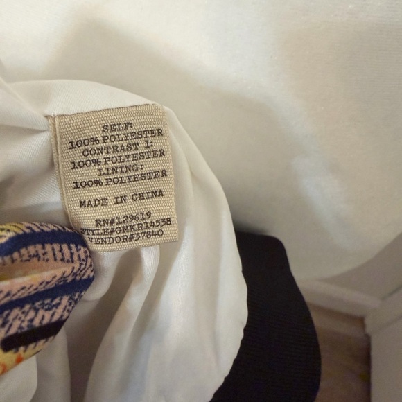 BKE Size M Women's Cream and Multicolor Bomber Jacket - Picture 10 of 15